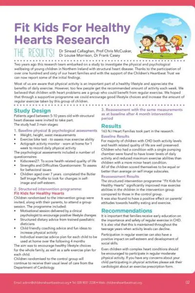 Fit kids for healthy hearts research